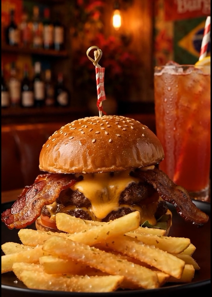 Smash Burger Artesanal com Batata Frita